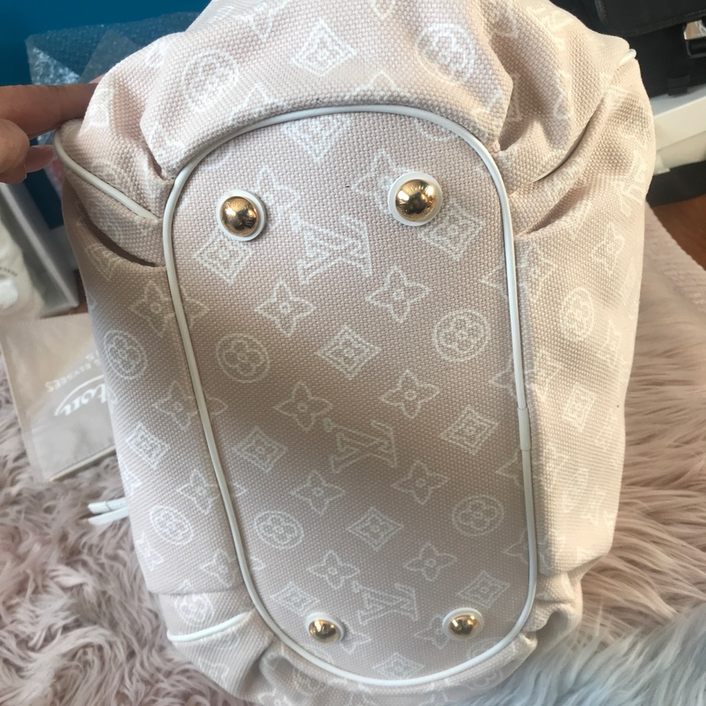Sold out !!!Authentic Louis Vuitton LV Tote Bag Cabas Ipanema GM Pink Line bag. - Picture 4 of 16